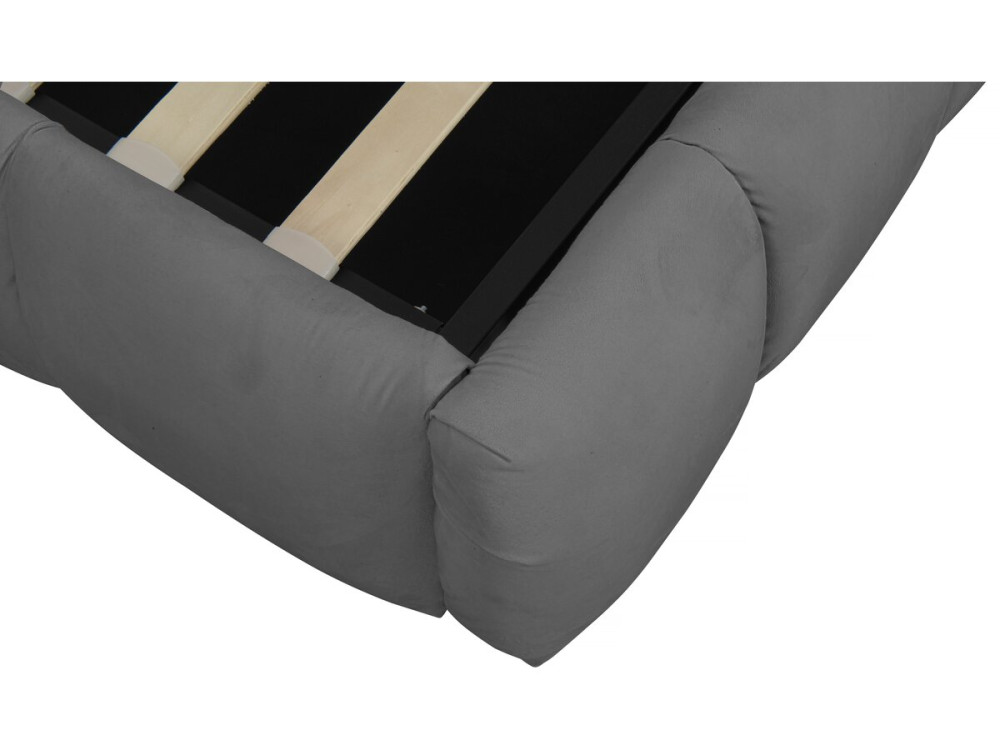 Cama com baú "Annie" 140 x 190 cm - Cinza