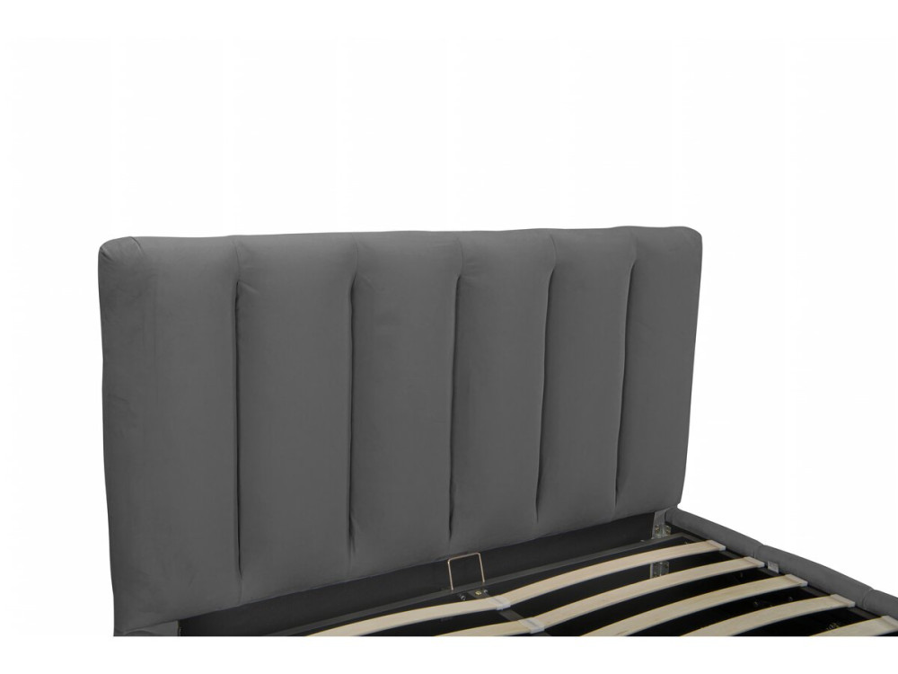 Cama com baú "Annie" 140 x 190 cm - Cinza