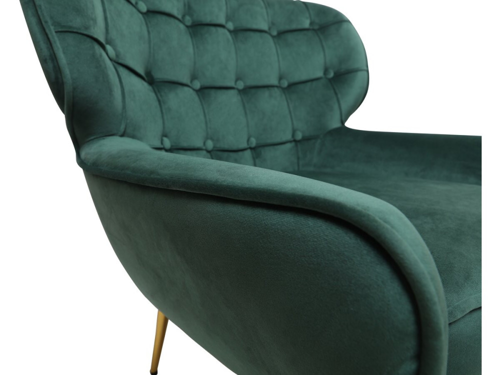 Poltrona de veludo "Austin" - 79 x 71 x 79,5 cm - Verde