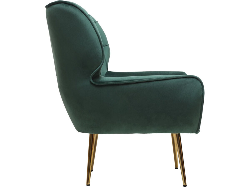 Poltrona de veludo "Austin" - 79 x 71 x 79,5 cm - Verde
