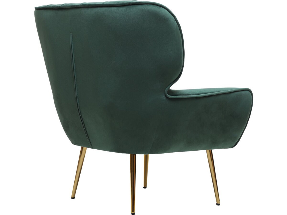 Poltrona de veludo "Austin" - 79 x 71 x 79,5 cm - Verde