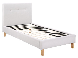 Cama "Elise" - 90 x 190 cm - Cinza claro -