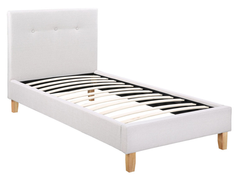 Cama "Elise" - 90 x 190 cm - Cinza claro -