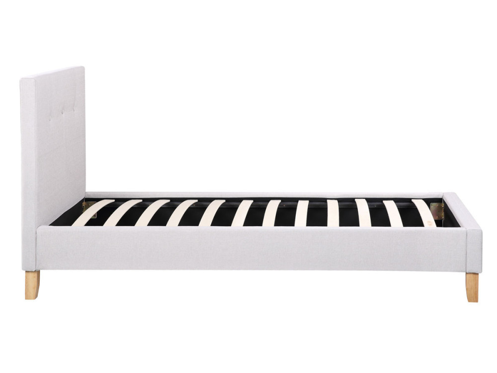 Cama "Elise" - 90 x 190 cm - Cinza claro -