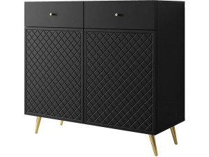 Aparador - "Temerra" - 100 x 42 x 92 cm - Preto