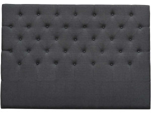 Cabeceira acolchoada “Déco” - 169 cm - Cinza - Tecido