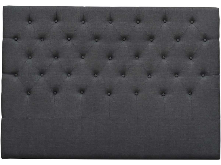 Cabeceira acolchoada Déco” - 169 cm - Cinza - Tecido
