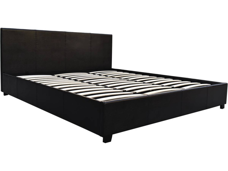 Cama de casal com baú "Carla" - 180 x 200 - Preto