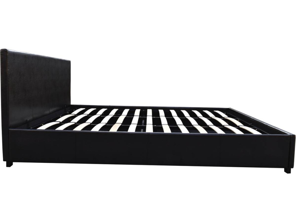 Cama de casal com baú "Carla" - 180 x 200 - Preto