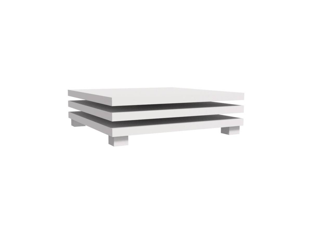 Mesa de centro "Elena" - 80 x 80 x 32 cm - Branco