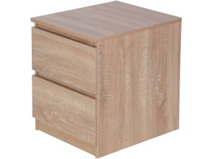 Mesa de cabeceira "Tammy" 2 gavetas - Carvalho