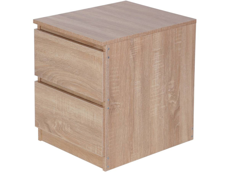 Mesa de cabeceira "Tammy" 2 gavetas - Carvalho