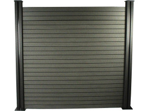 Kit de cerca composta 4,8 mx 1,2 m - Kit de fixação grátis - Cinza escuro