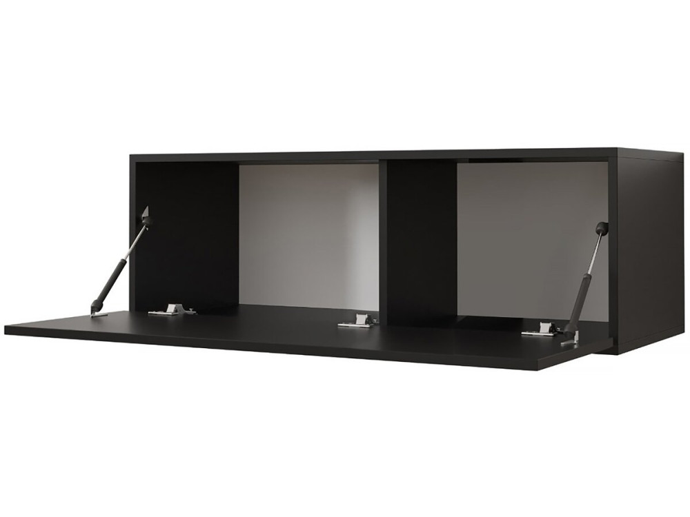 Meuble TV Suspendu "Waldi Riflo" - 100 x 34 x 40 cm - Noir