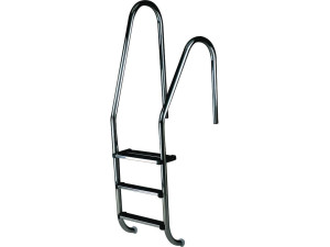 Escada assimétrica para piscina - 5 degraus em aço inoxidável