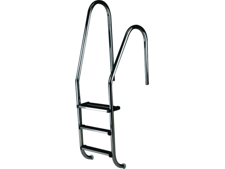 Escada assimétrica para piscina - 5 degraus em aço inoxidável