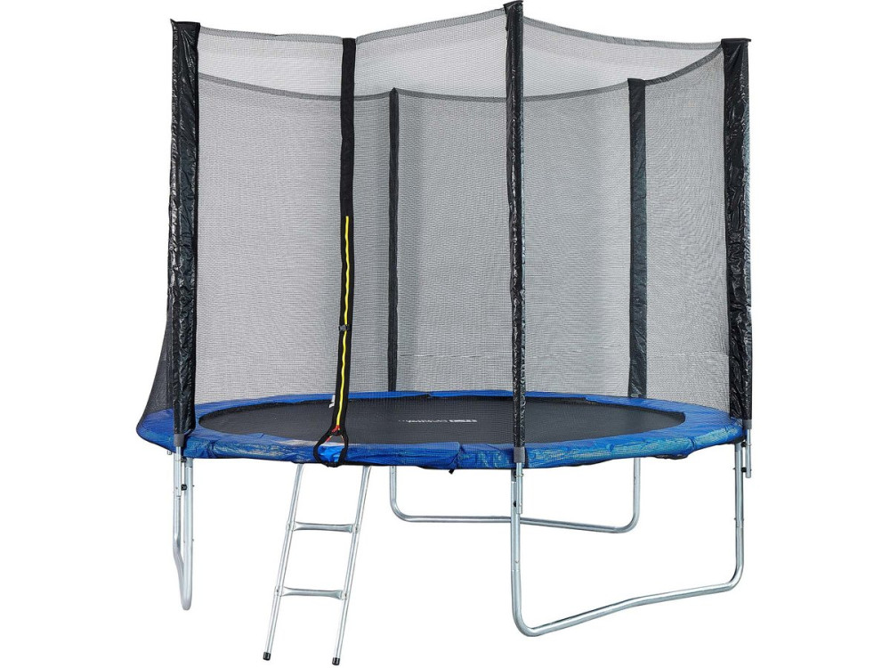 Trampolim "Joycy" - Ø 3,05 m - Com rede + escada + cobertura + kit de ancoragem