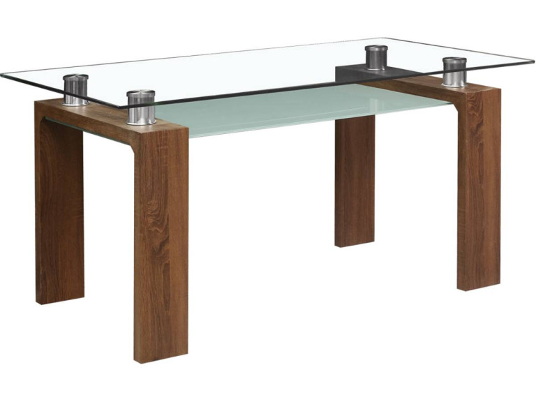 Mesa de jantar "Eva" - 150 x 80 x 75 cm - Marrom
