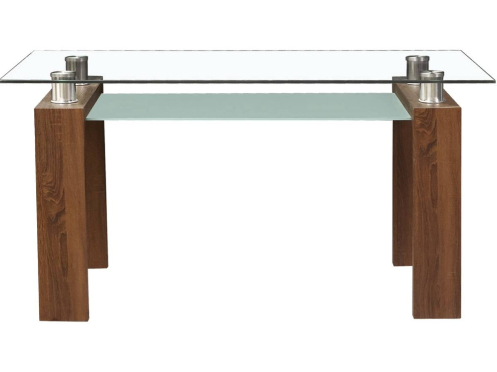 Mesa de jantar "Eva" - 150 x 80 x 75 cm - Marrom