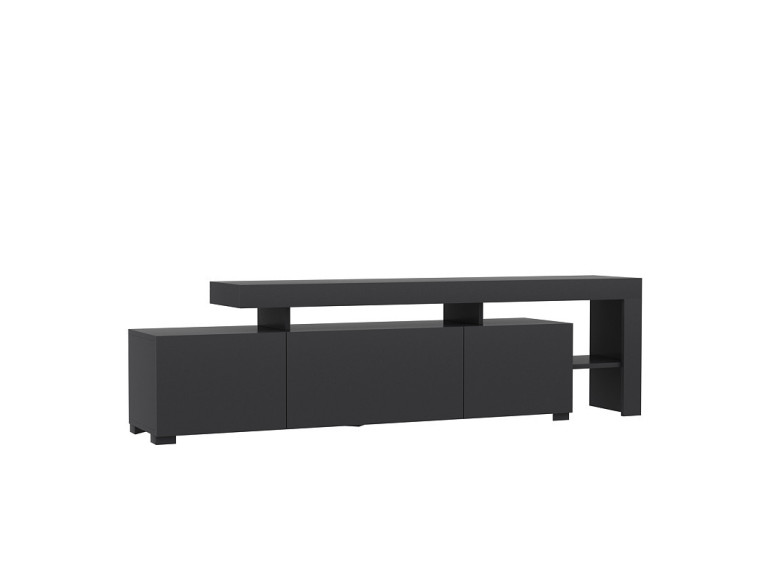 Suporte de TV em madeira "Beliz" - 192 x 37 x 53 cm - Antracite
