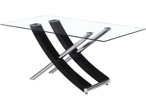 Mesa de jantar "Diva" - 160 x 90 x 76 cm - Lacada preta