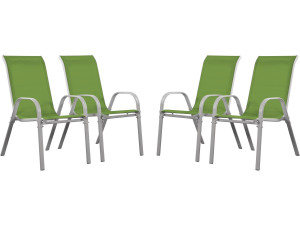 Poltrona de Jardim em textilene "Cordoba" - Phoenix - Vert- Conjunto de 4