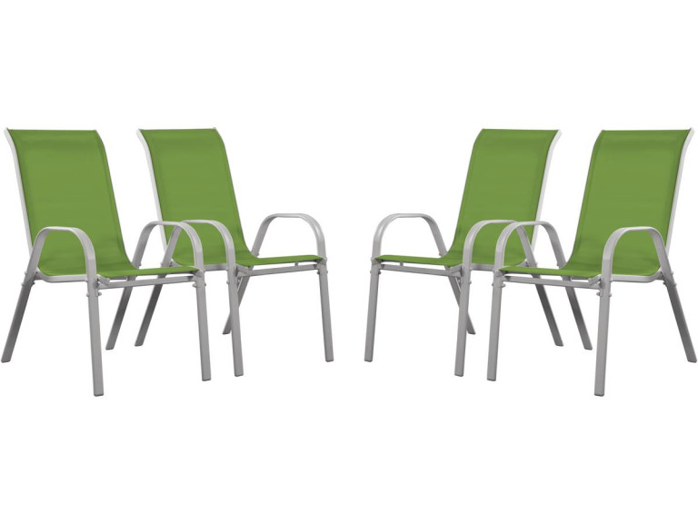 Poltrona de Jardim em textilene "Cordoba" - Phoenix - Vert- Conjunto de 4