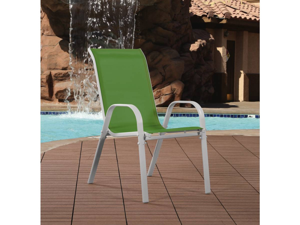Poltrona de Jardim em textilene "Cordoba" - Phoenix - Vert- Conjunto de 4