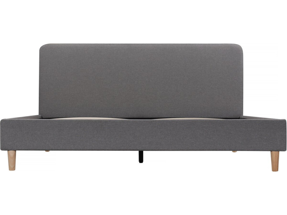 Cama de casal de tecido "Louise" 160 x 200 cm - Cinza