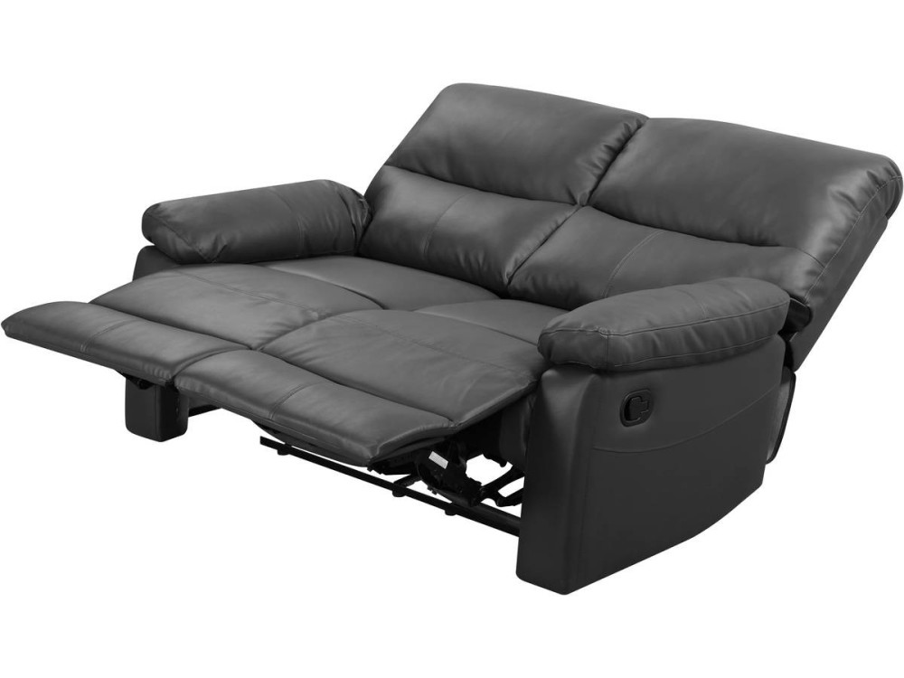 Sofá relaxante "Lincoln" - 147 x 89 x 103 cm - 2 lugares - Cinza
