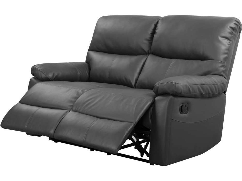 Sofá relaxante "Lincoln" - 147 x 89 x 103 cm - 2 lugares - Cinza