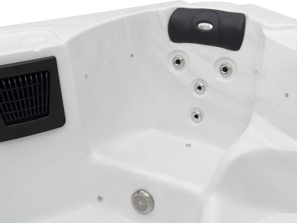 Spa LED "Haiti" 4 lugares - Alto-falantes Bluetooth integrados - Branco