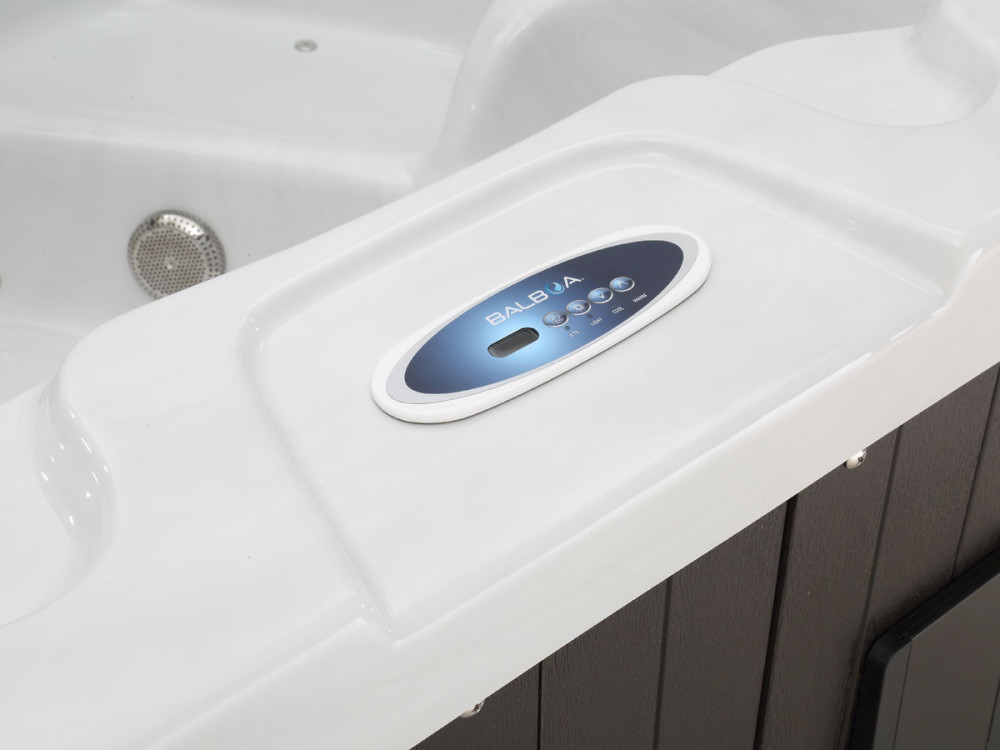 Spa LED "Haiti" 4 lugares - Alto-falantes Bluetooth integrados - Branco