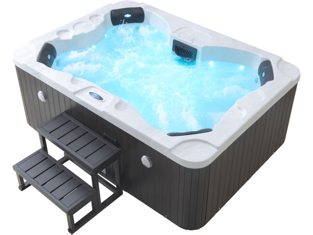 Spa LED "Haiti" 4 lugares - Alto-falantes Bluetooth integrados - Branco