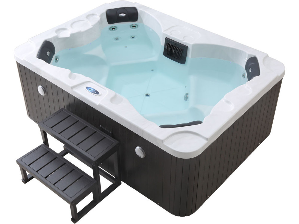 Spa LED "Haiti" 4 lugares - Alto-falantes Bluetooth integrados - Branco
