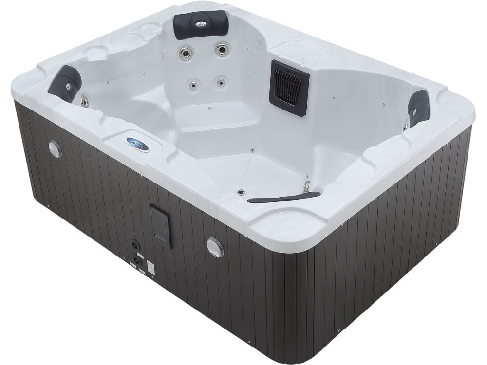 Spa LED "Haiti" 4 lugares - Alto-falantes Bluetooth integrados - Branco
