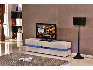 Móvel TV LED Vida’ – 177 x 39 x 45 cm – Lacado branco