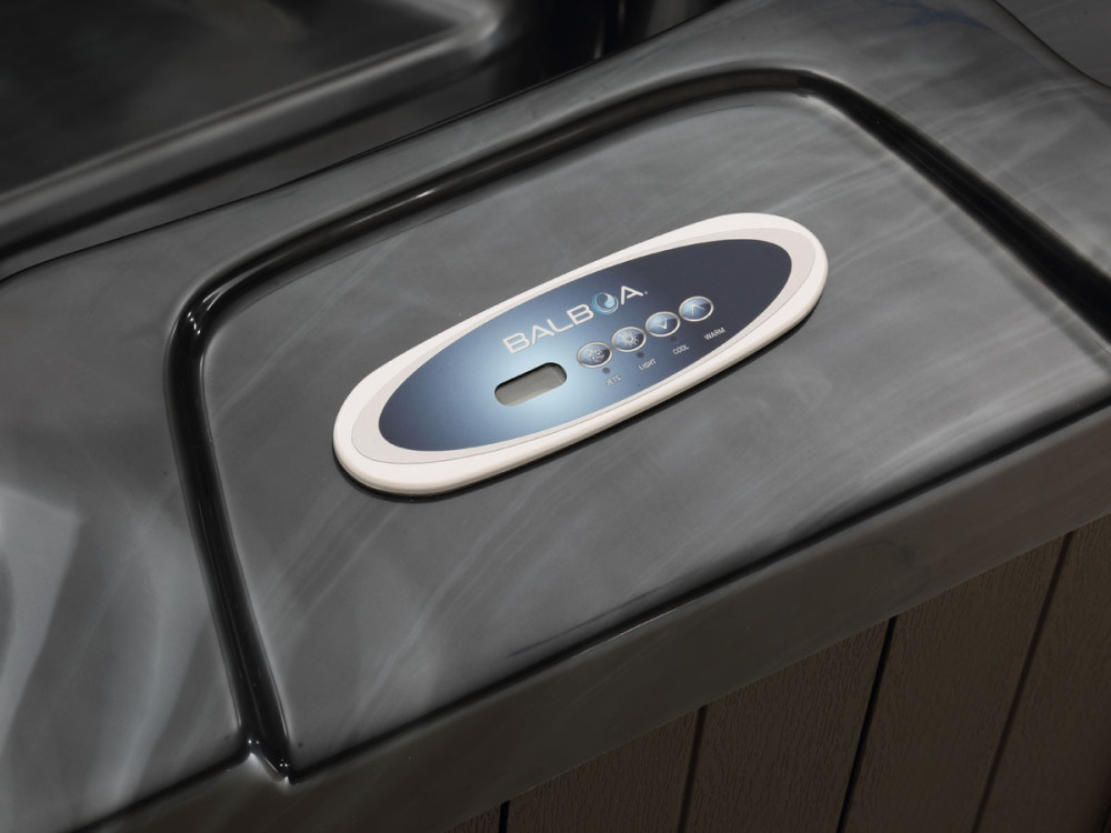 Spa LED de 4 lugares “Haiti” - Alto-falantes Bluetooth integrados - Cinza