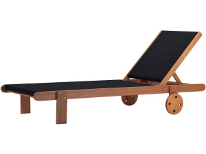 Espreguiçadeira em madeira exótica "Saïgon" - Bordo - Preto