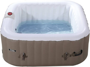 Spa Inflável  "Monac" -em PVC - 4 lugares - Acastanhado / creme