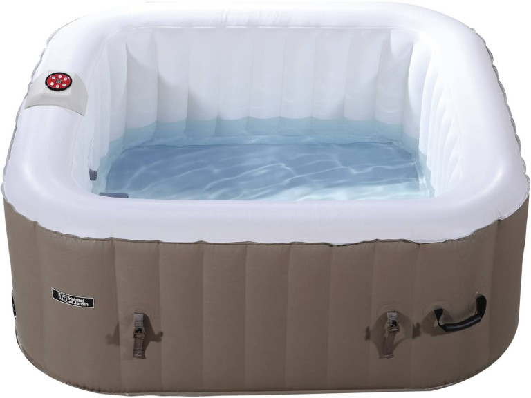 Spa Inflável  "Monac" -em PVC - 4 lugares - Acastanhado / creme
