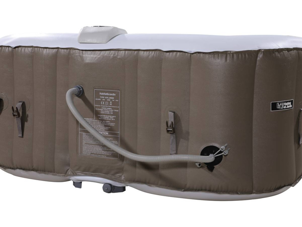 Spa Inflável  "Monac" -em PVC - 4 lugares - Acastanhado / creme