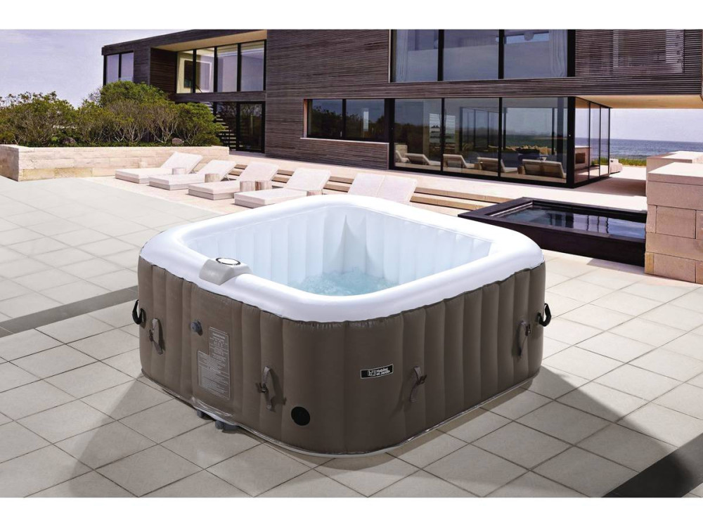 Spa Inflável  "Monac" -em PVC - 4 lugares - Acastanhado / creme