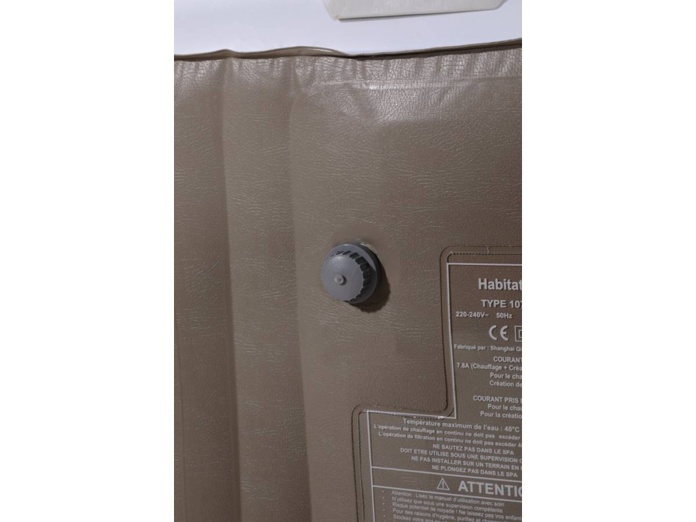 Spa Inflável  "Monac" -em PVC - 4 lugares - Acastanhado / creme