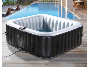 Spa Inflável  "Nice" em PVC - 6 lugares - Cinza / Preta