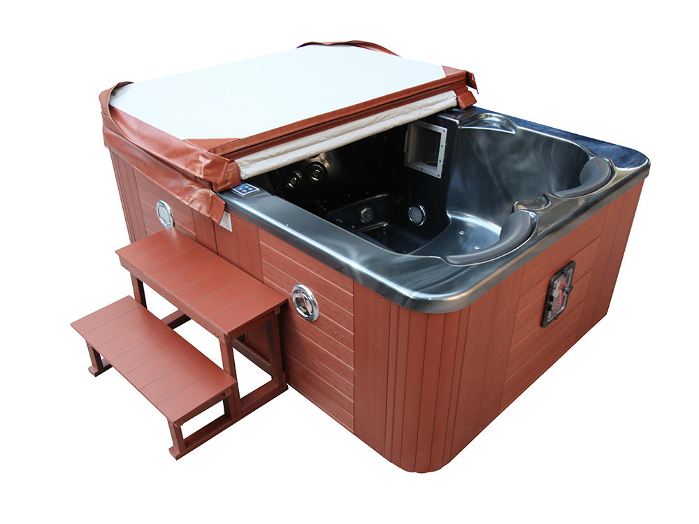 Spa "Fidji" de 4 lugares - Tanque cinza - Sistema Balboa + estação iPhone integrada - 210x152x81 cm