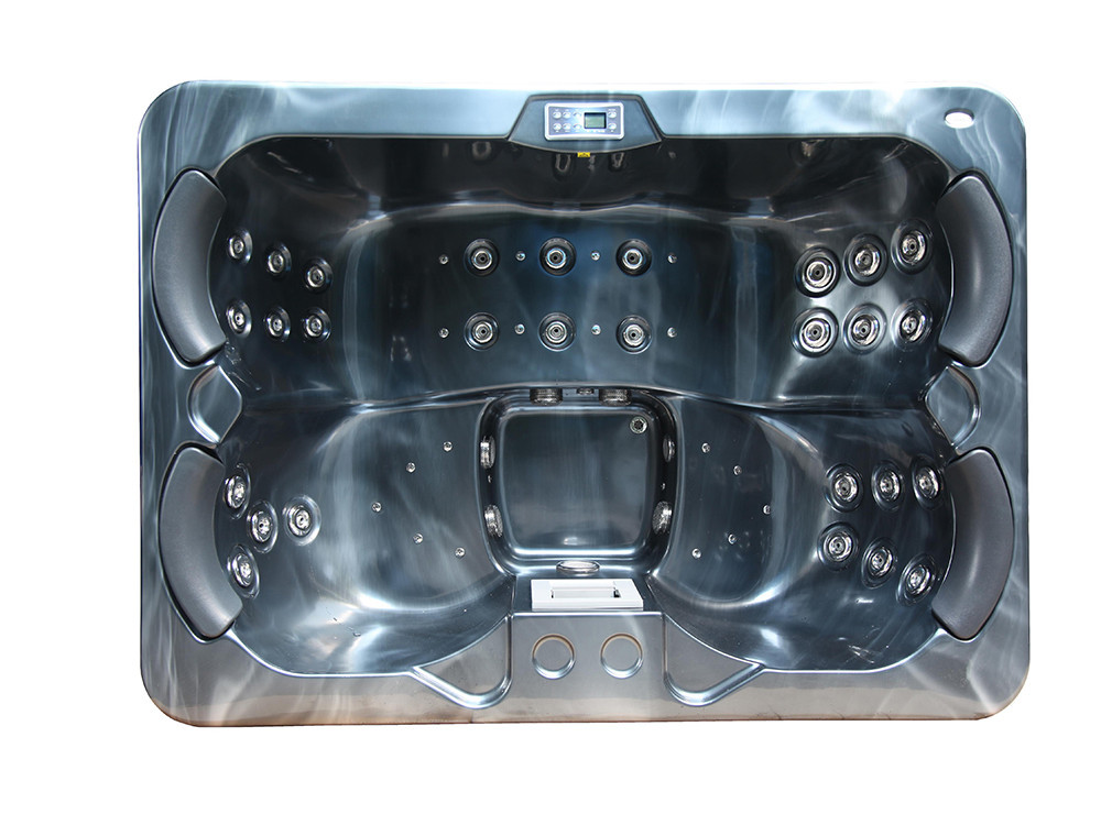 Spa "Fidji" de 4 lugares - Tanque cinza - Sistema Balboa + estação iPhone integrada - 210x152x81 cm
