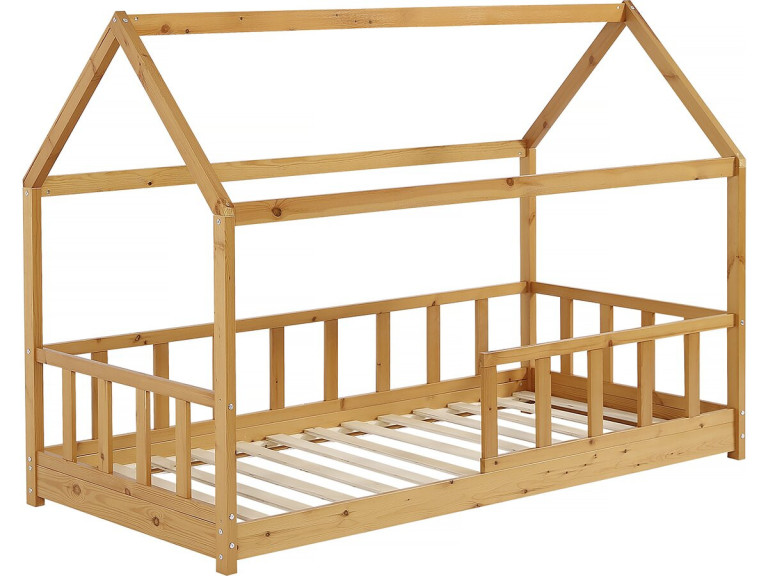 Cama de criança em madeira "Mila" - 90 x 190 cm - Castanho
