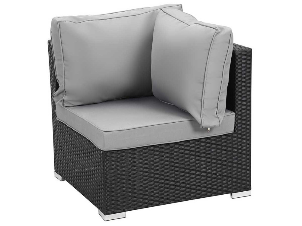 Mobiliário de jardim chaise longue de 2 peças "Ibiza" - Atlanta - Preto