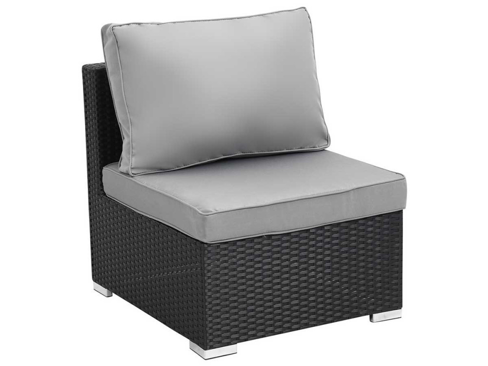 Mobiliário de jardim chaise longue de 2 peças "Ibiza" - Atlanta - Preto